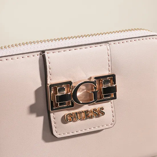 Guess Pink Jane Slg Zip Around Women's Wallet