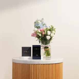 Lapis Trio of Pear Diamond Ring | Bloom Aura Flowers Vase Lapis Trio of Pear Diamond Ring | Bloom Aura Flowers Vase