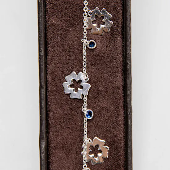 Felizmoda Flowers silver Bracelet | Pink Roses