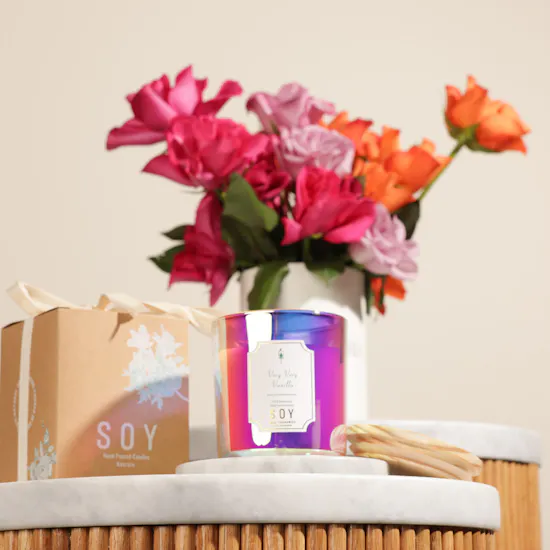 Soy Happy Birthday Very Very Vanilla Candle | Amazing Flowers