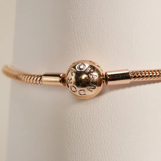 Pandora Rose Gold Heart and Baby Charm Bracelet Set