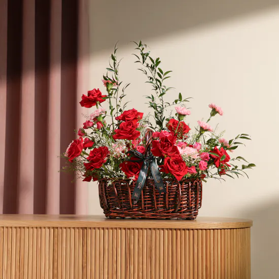 Vibrant Beauty Flowers Basket