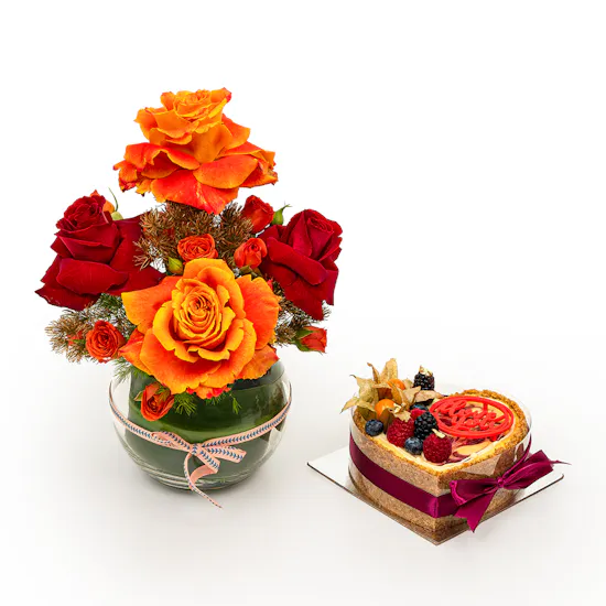 Cheese Cloud I Love You Cheesecake | Roses Vase