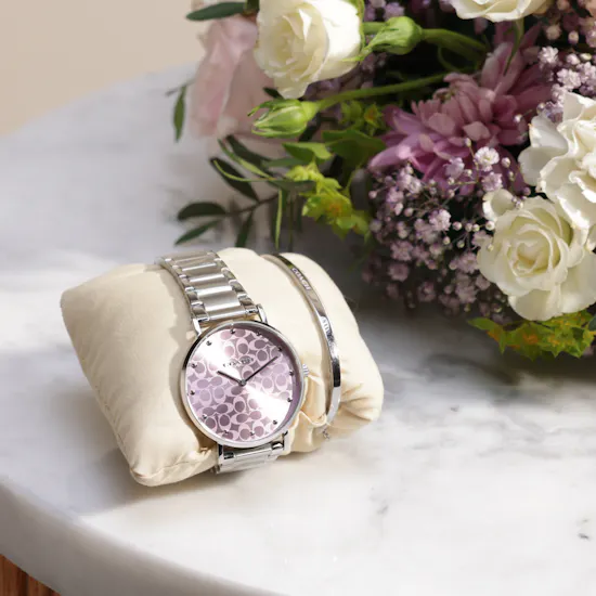 Coach Perry Women Watch & Bracelet | Elegant Roses