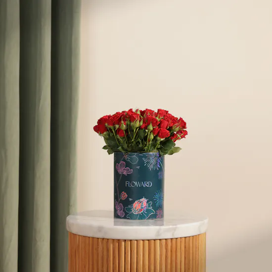 Charming Red Baby Rose Box | 25 Flowers