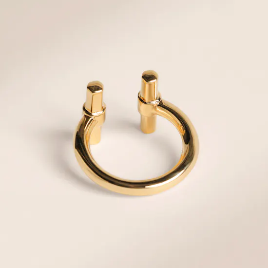 Rachel Jackson Gold-plated Adjustable Size T-Bar Women's Ring