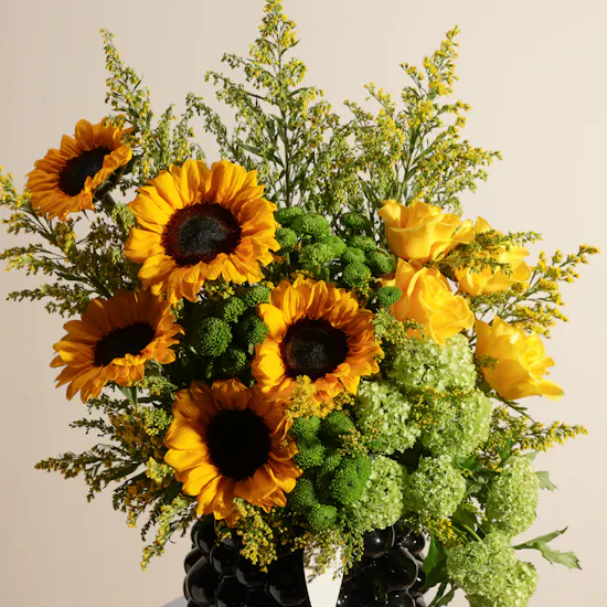 Radiant Sunshine Flowers Vase
