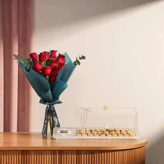 Baraka Dates Eid Kuwaiti Ghuraiba Tray | Charming Flowers