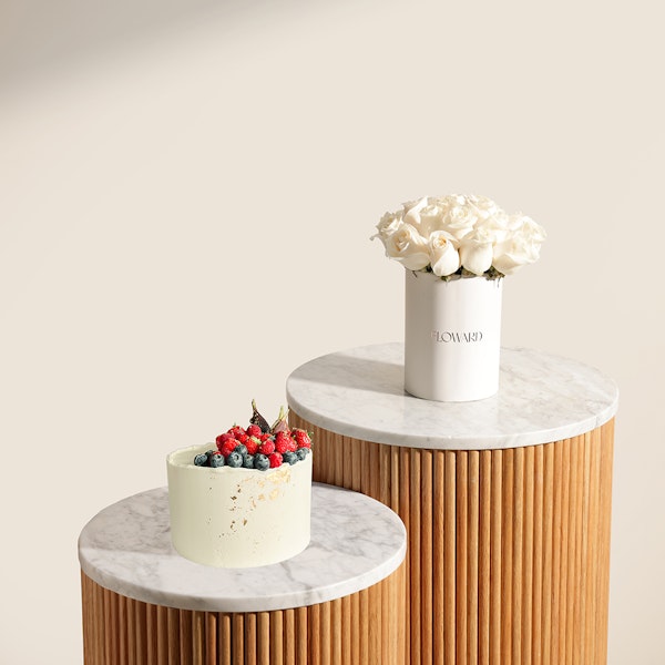 Erzulie Cakes White Chocolate and Berries Cake | White Rose Box