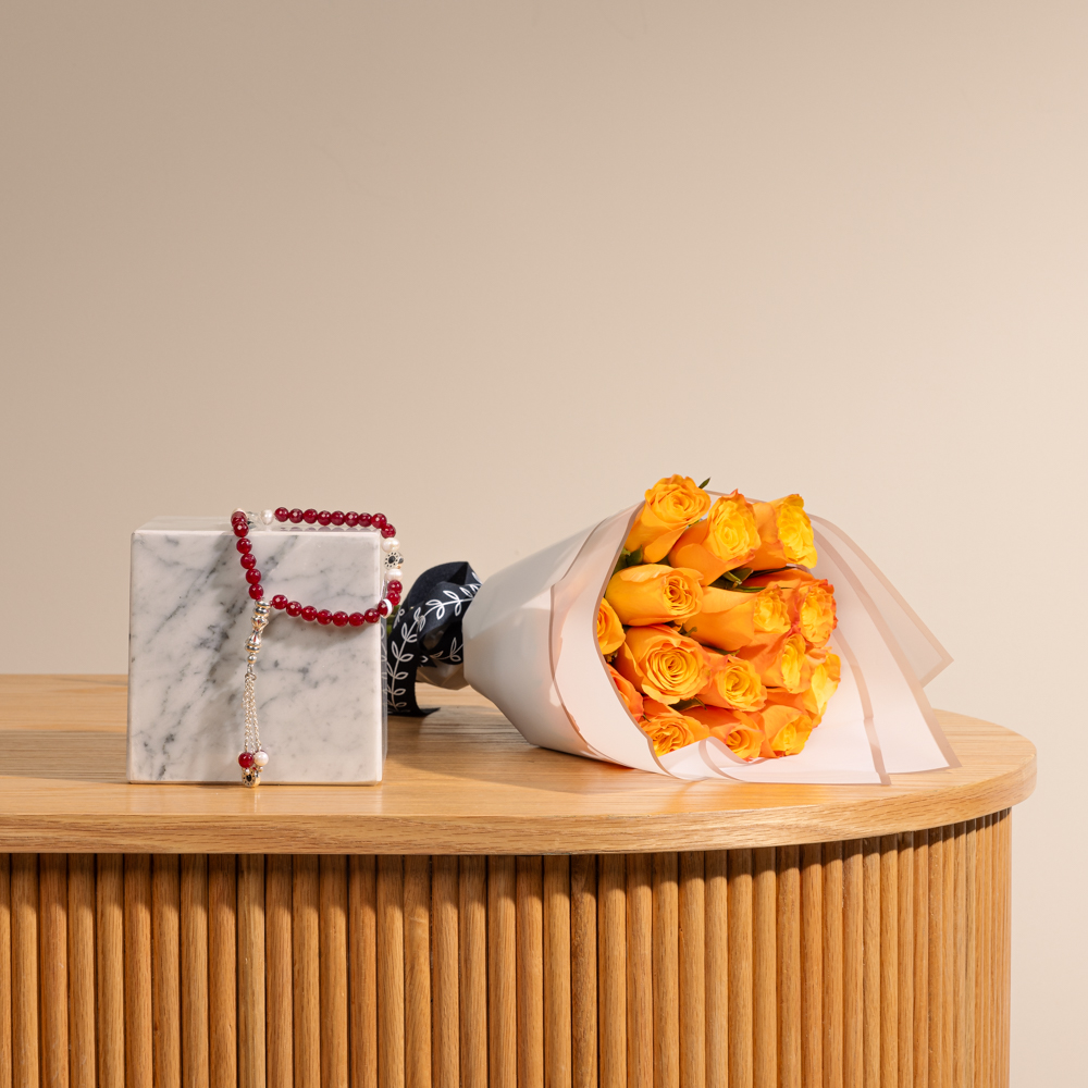 Al Sebha Red Rosary | Roses Bouquet