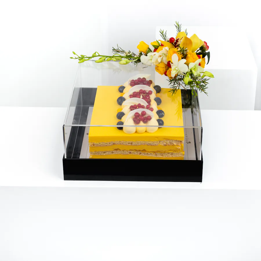 Opera Mango Cake with Flowers 1