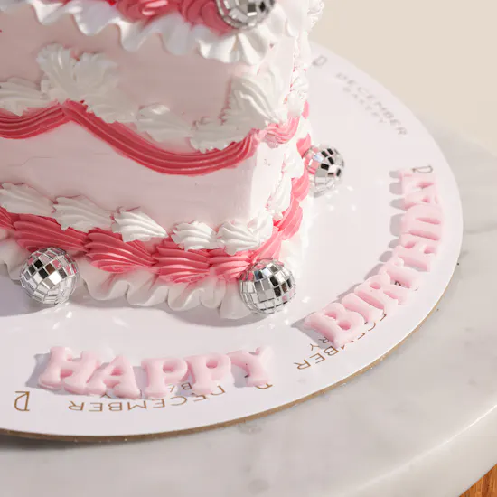 December Cake Personalized Photo Heart-Shaped Birthday Cake