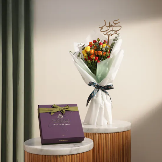 Hanoverian Caramel Chocolate Box | Enchanted Nights Flower Bouquet