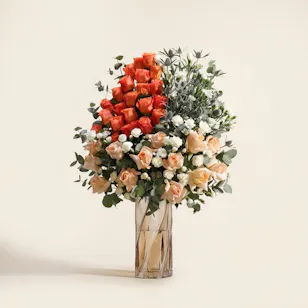 The Sunset Harmony Flowers Vase