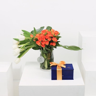 Godiva Chocolate Box & Flowers