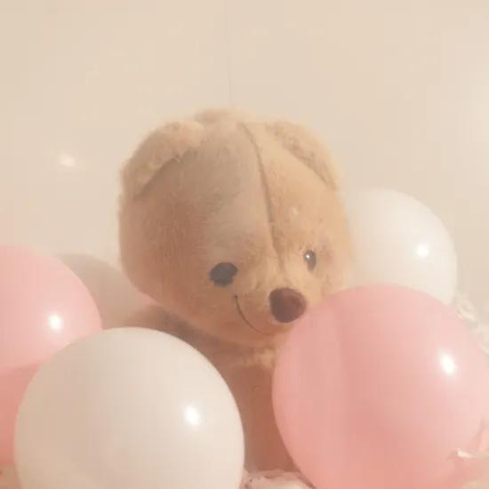 Balloonizer New Baby Girl Balloons with Teddy Bear
