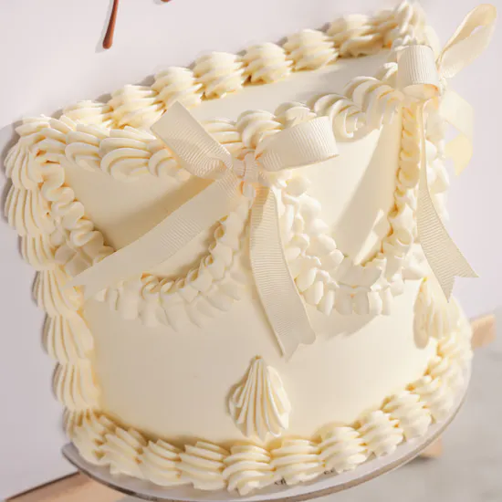 Floward Personalized White Half Portrait Birthday Cake | Wishful Glow Flowers
