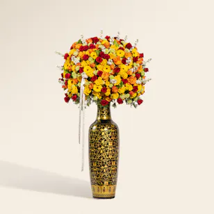 The Golden Majesty Colossal Flower Vase