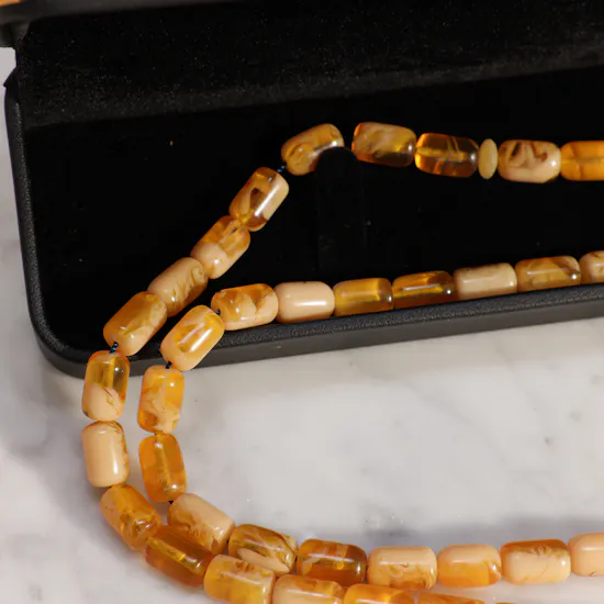Floward Mestika Peach and Gold Rosary