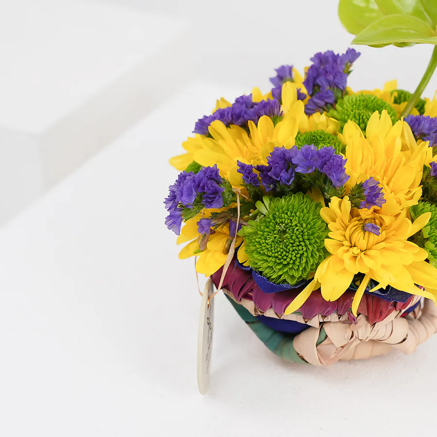 Mini Vibrant Blooms Basket 2