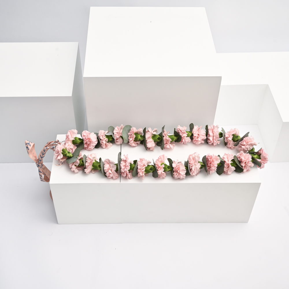 طوق الكرنيشين الوردي للتخرج