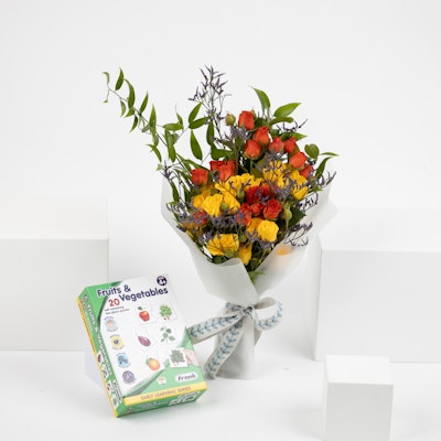 Fruits and Vegetables Two Piece Puzzle | Dashing Bouquet