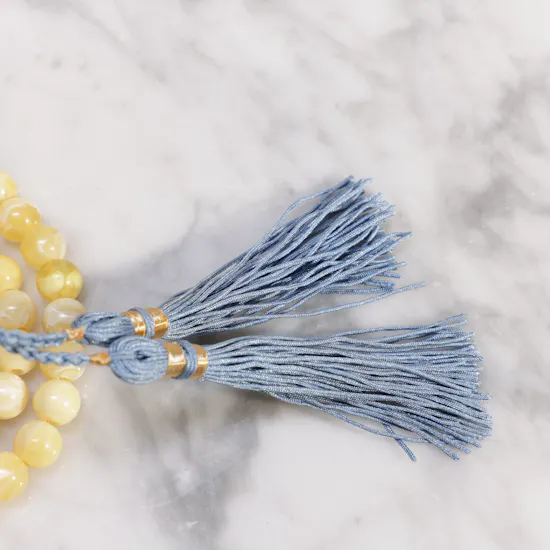 Royal Palace Golden Amber Powder Blue Karkosh Misbaha