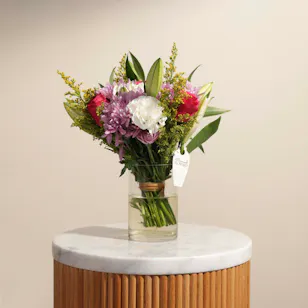 Colorful Spring Flowers | Glass Vase