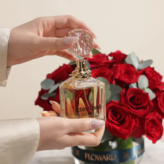 Roberto Cavalli Paradiso Holiday Set for Women | Red Magical Flowers