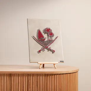 Maisam Qassem Emblem of the State of Qatar Art Piece