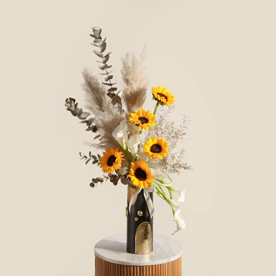 Golden Spectrum Flower Vase