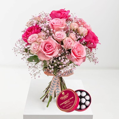 Charbonnel et Walker Strawberry & Cream Truffles | Pink Twist Bouquet