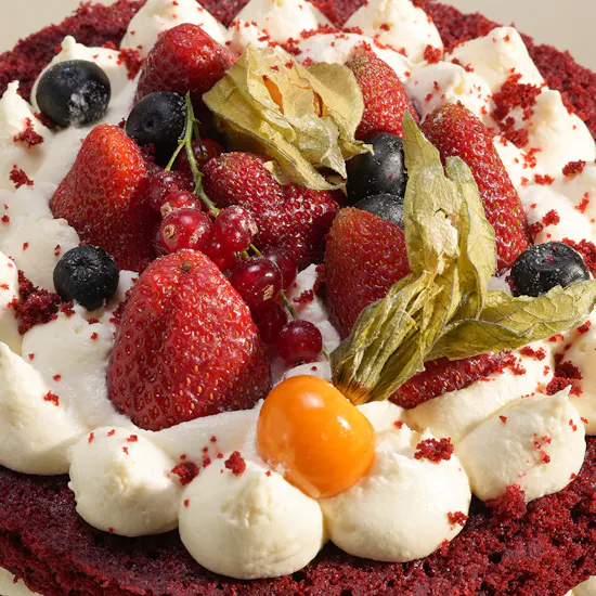 Secrets Fruity Red Velvet Cake