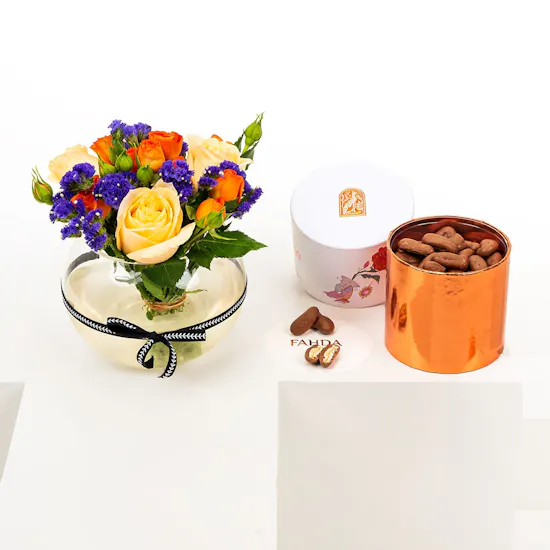 Fahda Dragee Smoky Pecan | Peach Roses