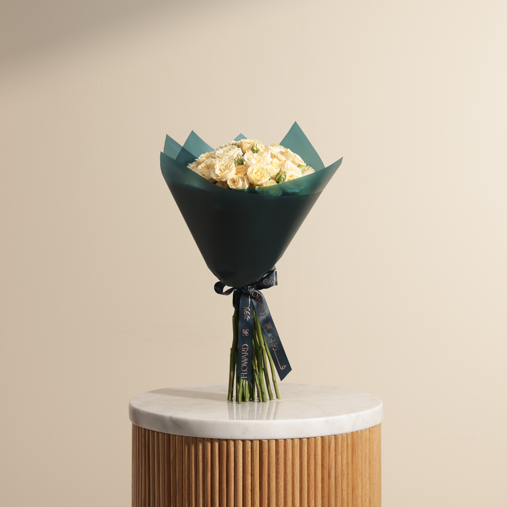 باقة بيبي جوري برتقالي فاتح مبهجة | 18 زهرة