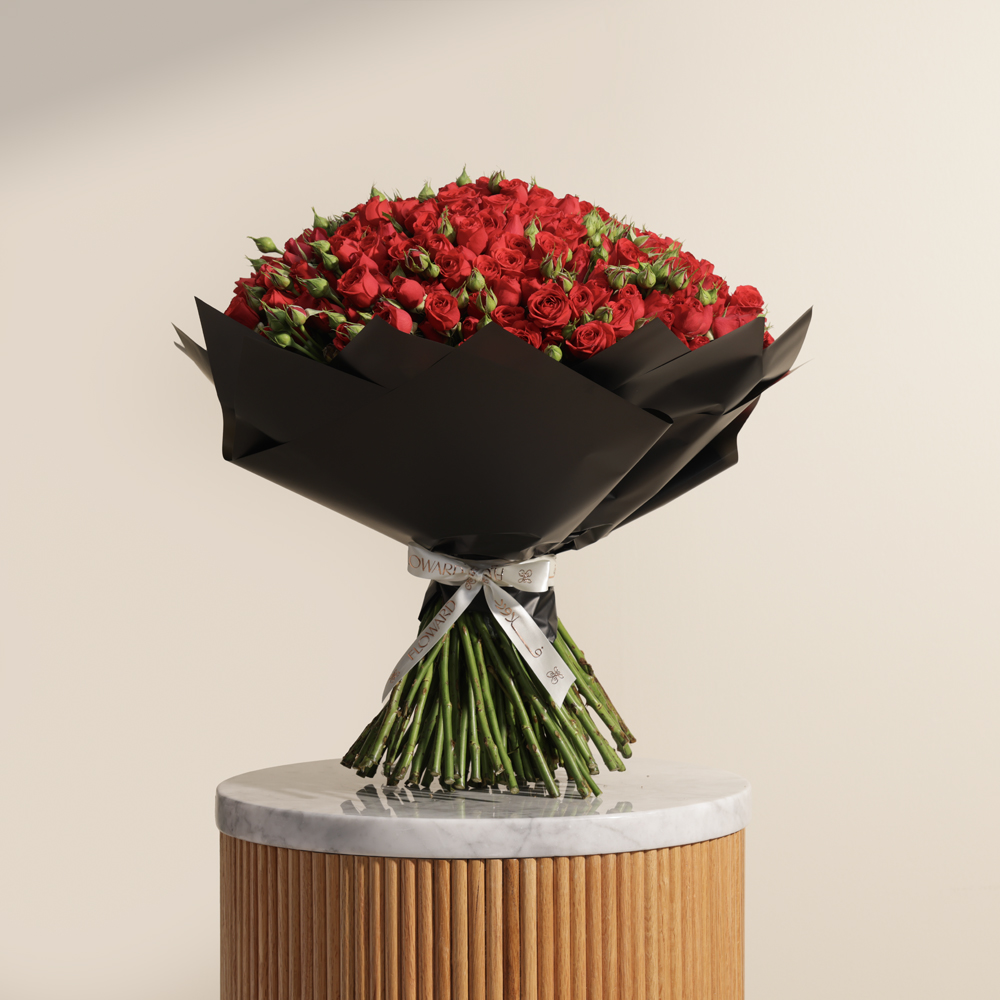 Charming Red Baby Roses Bouquet | 100 Flowers