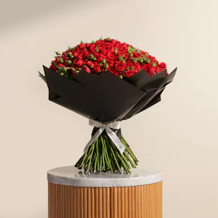 Charming Red Baby Roses Bouquet | 100 Flowers Charming Red Baby Roses Bouquet | 100 Flowers