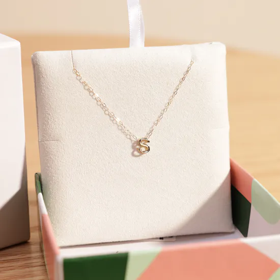 Miss L by L'azurde Gold Necklace | Letter S