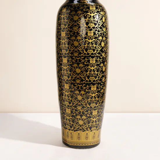 Magnificent Black and Gold Vase | 180 CM
