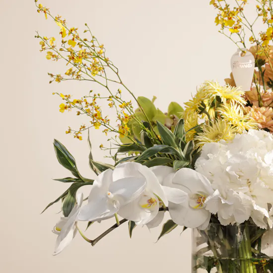 Shiny Sunrise Flowers Vase by September Studio