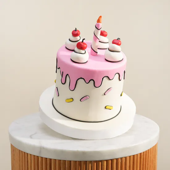 BreadTalk Birthday Pink Comic Cake