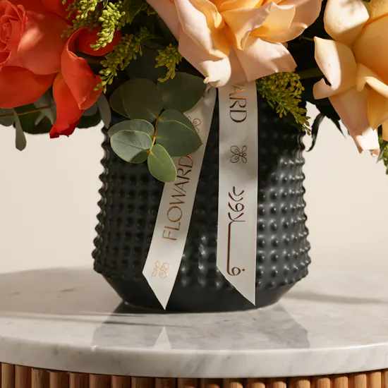 Golden Blush Harmony Flower Vase
