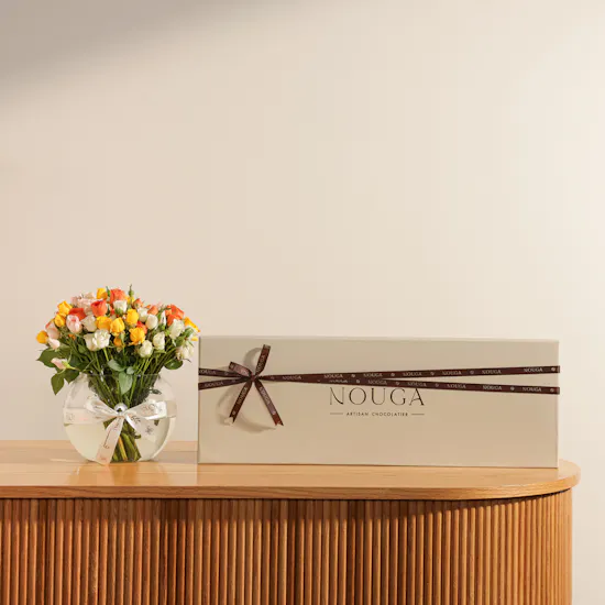 Nouga Get Well Soon Bonbons Chocolates Classic Trio Box | Faithful Flower Vase