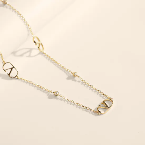 Valentino Garavani VLogo Signature Gold Tone Women's Necklace