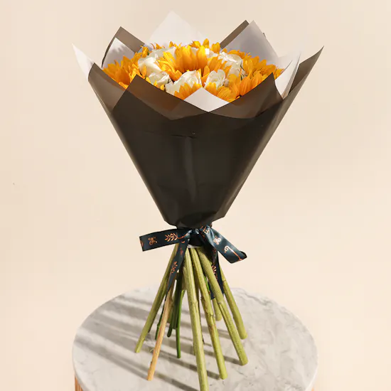 Golden Sunshine Flowers Bouquet