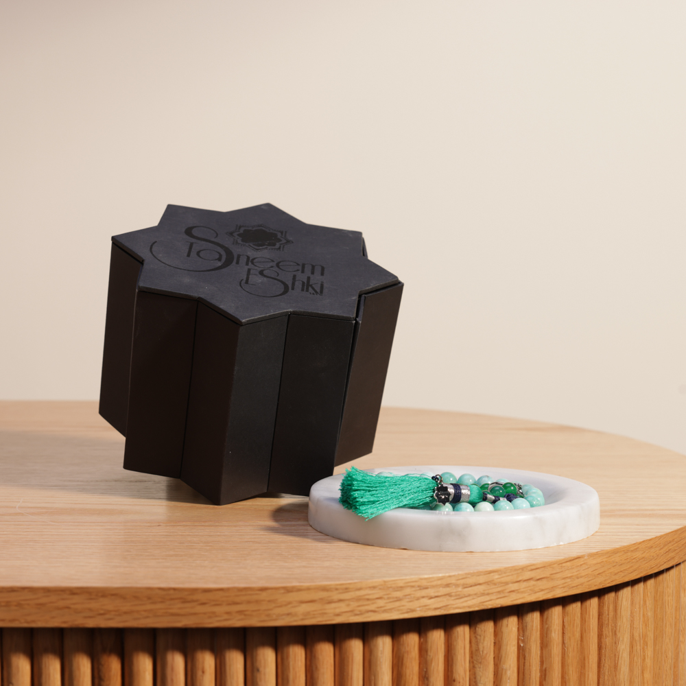 مسبحة أمين من تسنيم عشقي | حجر الامازونيت