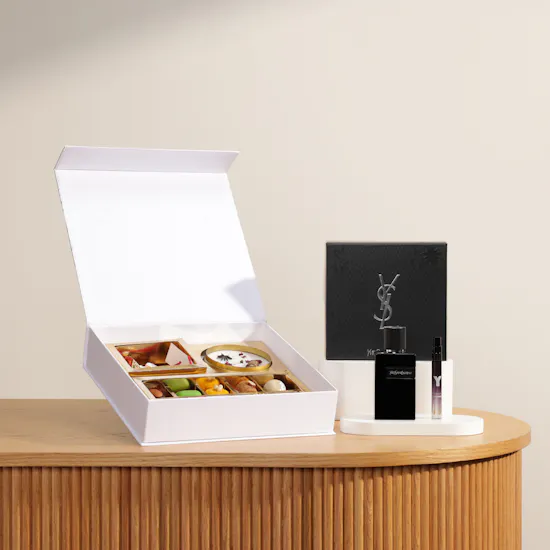 MyGovindas Rakhi Divine Bond Sweets Box | Yves Saint Laurent Y Le Parfum Men's Gift Set