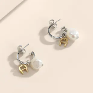 Aigner Filomena Two Tones and Pearl Women’s Earrings 