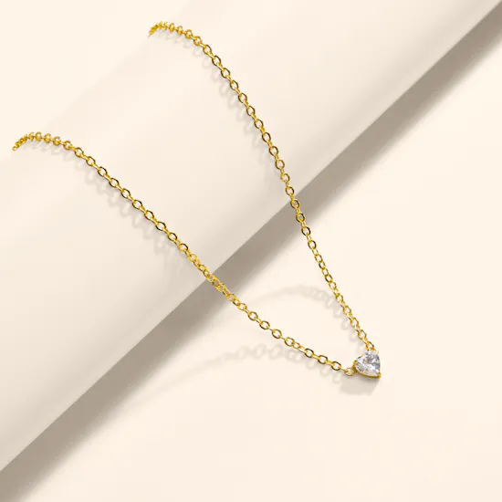 Hrh Gold Plated Heart Necklace