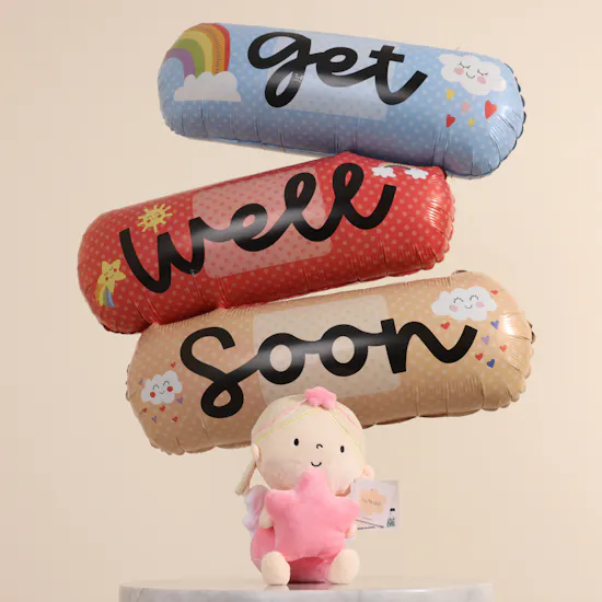 A Little Fairy Magic Get Well Plush Toy and Balloon Set